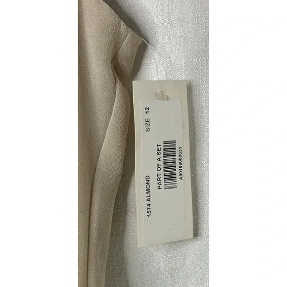 VTG Patra Women's Dress Formal Size 12 Shimmer Sleeveless Cream / Tan NWT - Picture 6 of 8